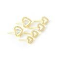 thumbnail image 1 of Qarigey 3 pares de pendientes de brazalete geométricos de corazón para mujer, tachuelas de Zirconia, joyería que combina con todo, regalo de Ropa, zapatos y accesorios Miscelánea Qarigey AP017079-00, 1 of 1