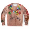 thumbnail image 3 of Suéter navideño novedoso, divertido y feo suéter navideño con luces para hombres y mujeres, jersey con estampado 3D, suéter cálido, 3 of 5