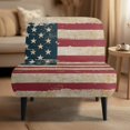 thumbnail image 2 of HELLHERO American Flag Vintage Dustproof Armless Accent Chair Cover with Stain Protection, Anti-Wrinkle Armless Accent Slipper Chair Cover Slipcover, 2 of 8