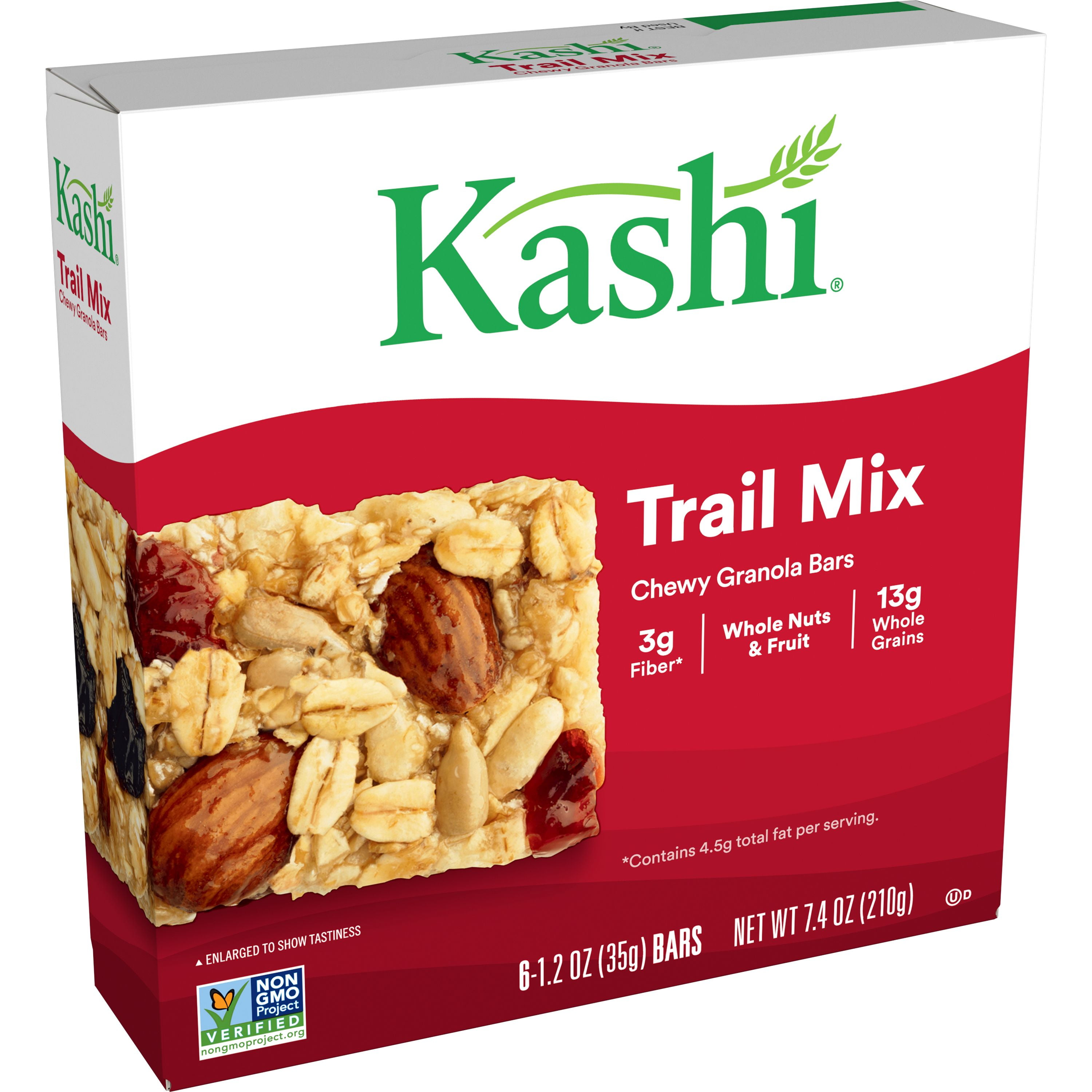 Kashi Chewy Granola Bars, Trail Mix, 6 Ct, 7.4 Oz, Box