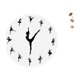 thumbnail image 1 of Reloj de pared de bailarina, escultura de hoja de ballet, estatua de metal, reloj silencioso, figura decorativa de danza, adorno nórdico para el hogar, 1 of 8