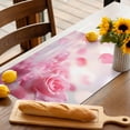 thumbnail image 3 of Placemats Set of 4, Pink Rose Place Mats Dreamy Petals Water Tablemats Washable Placemat Table Decoration for Kitchen Table Dinner Party Home Decor Indoor Outdoor 13x19 Inch, 3 of 9