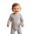 thumbnail image 3 of JFOPQVSM 3PCS Baby Long Sleeve Romper Breathable Infant Jumpsuit Soft and Lightweight Sleep Play Outfit for 3-18 Months, 3 of 7