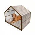 thumbnail image 1 of Fox Pet House, Scandinavian Style Woodland Animals Pattern Flourishing Spring Petals Illustration, Outdoor & Indoor Portable Dog Kennel with Pillow and Cover, 5 Sizes, Multicolor, by Ambesonne, 1 of 4