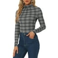thumbnail image 1 of Hauts à Col Roulé à Manches Longues pour Femmes Extensibles Ajustés Noël Xmas Chemise de Fête m Noir, 1 of 6