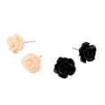 thumbnail image 4 of Claire's Tween Girls Black and Pink Glitter Rose Stud Earrings, 2-Pack, 4 of 5