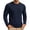 Navy, variant on ZHOGXU Fashion Solid Color Long Sleeve Pullover Crew Neck Men's T Shirts Base Layer Tee Work Wear