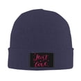 thumbnail image 3 of ZICANCN Bonnet Tricoté-Just Love Bonnet d'Hiver Doux Chaud Classique pour Hommes Femmes Rouge, 3 of 6
