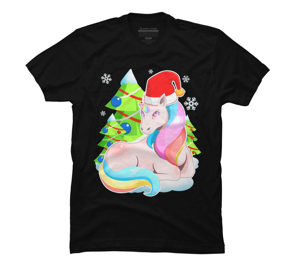 Santa Magical Fantasy Unicorn Christmas 