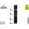 thumbnail image 2 of KOZAK Top and Lower Wind Fairing Cab Extenders w/Brackets 4 Pcs Set (Left Driver Side) Compatible with International LT LT625, 2 of 8