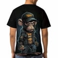 thumbnail image 5 of LAOLIUSN Men's Monkey Graphic T Shirt, Streetwear Ape Print Tee, Punk Casual Short Sleeve Crewneck Shirt, 88% Polyester 12% Spandex,4XL, 5 of 7