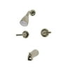 Elements of Design Diverter Tub and Shower Faucet with Modern Lever Handles