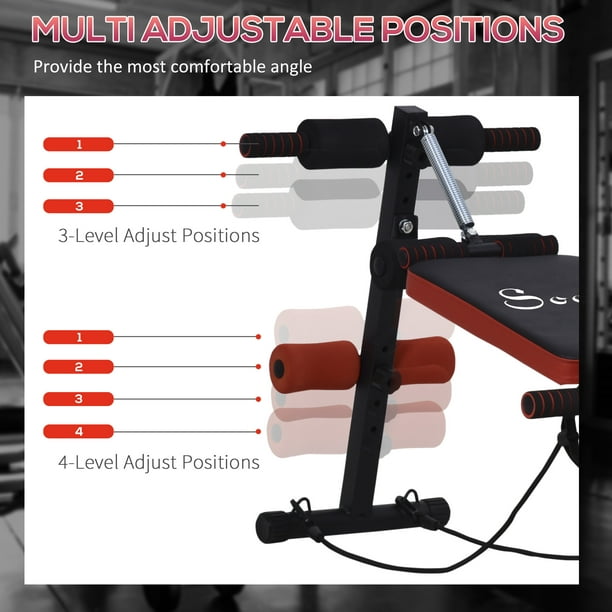 Soozier Multi-Workout Ab Machine Foldable Ab Workout Equipment Sit