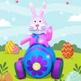 thumbnail image 5 of KITBONIS 4ft Inflatable Easter Bunny Decoration Garden Yard Easter Shopping Mall Backdrop Decorations Rabbit in Carrot Car Inflatable Decor, 5 of 7