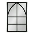 thumbnail image 3 of Kate and Laurel Hogan Modern Wooden Framed Rectangular Wall Mirror with Arch Overlay Detail, Black 24x36, 3 of 7