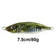 thumbnail image 3 of Señuelo de pesca de caballa luminosa UV con impresión 3D, cebo falso de 7,5 cm y 80g (verde dorado), 3 of 8