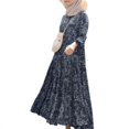 thumbnail image 3 of ZANZEA Womens Layered Floral Printed Full Sleeve Muslim Casual Long Dresses, 3 of 5