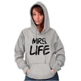 thumbnail image 5 of Just Married Newlyweds Cute Matching Hoodie Sweatshirt Women Brisco Brands L, 5 of 7