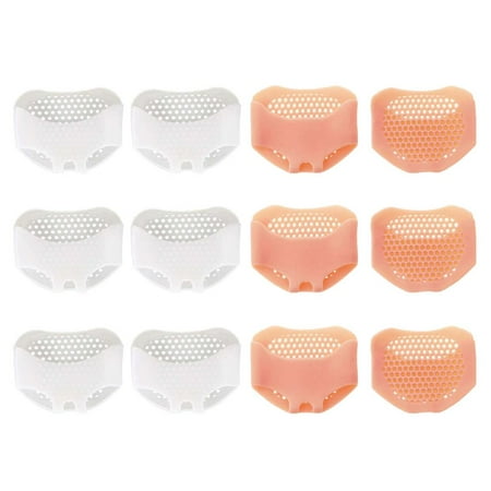 

6 Pairs Silicone Honeycomb Forefoot Pads Metatarsal Pads Foot Cushion