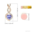 thumbnail image 5 of Angara Necklace - Natural Tanzanite Infinity Heart Necklace with Diamond Accents in 14K Rose Gold for Women (Size-4mm) | December Birthstone, Birthday, Anniversary, Christmas, Jewelry Gift for Women, 5 of 10