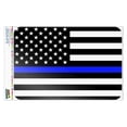 thumbnail image 1 of Thin Blue Line American Flag Home Business Office Sign - Window Sticker - 12" x 18" (30.5cm x 45.7cm), 1 of 3