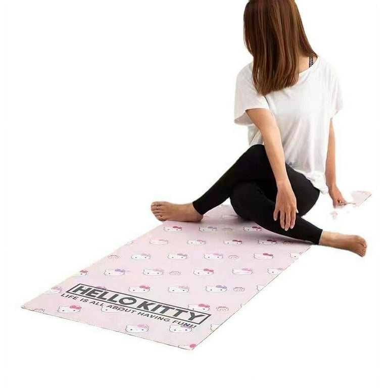 Hello Kitty Kawaii Kuromi Cartoon Shockproof Home Yoga Mat Anime