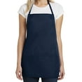 thumbnail image 3 of Navy Medium-Length Apron with Pockets and adjustable strap Grill Master Dad Apron, 3 of 4