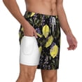 thumbnail image 3 of Balery Lavender Flowers Mens Swim Trunks Swim Shorts for Men Quick Dry Inseam Beach Shorts with Compression Liner Pocket-Large, 3 of 9