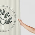 thumbnail image 3 of RUIYC Waterproof Shower Curtain for Bathroom Decoration Neutral Botanical Beige Plant Minimalist Line Retro, 3 of 7