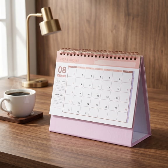 CTIRCHIU 2027 Medium Standing Desk Calendar with Clear Monthly Planner Layout
