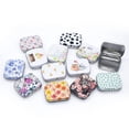 thumbnail image 4 of Caja de almacenamiento abatible de color, caja pequeña de hojalata para postales, dulces, mini lata, horquilla, joyería, caja de papel para notas, 4 of 5