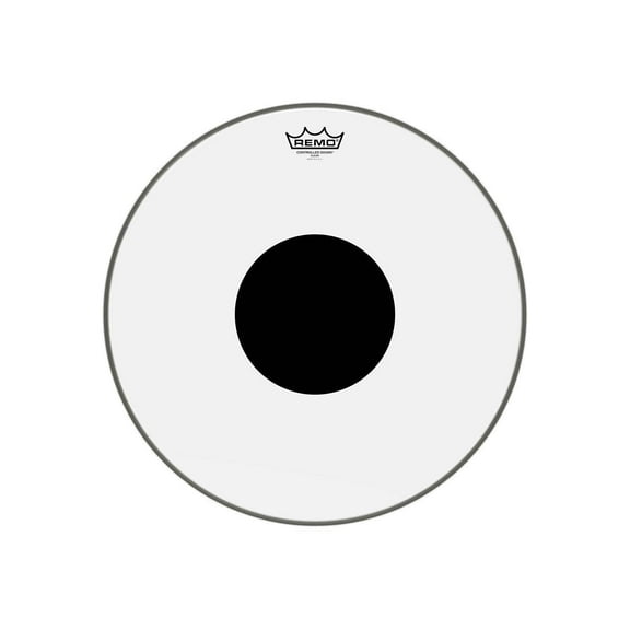REMO 18" BLACK DOT Clear