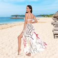thumbnail image 6 of FORMRS Womens Long Sarong Beach Wrap Semi-Sheer Bikini Skirt Bathing Swimsuit Cover Up, Light Starfish, 6 of 7