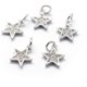 thumbnail image 1 of 1 pieza de dije de estrella de latón con micro pavé de circonitas cúbicas y acabado platino transparente., 1 of 2