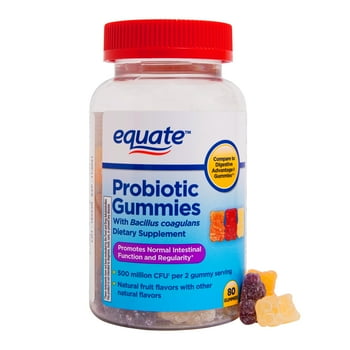 Equate Probiotic Gummy Supplement, 80 Count