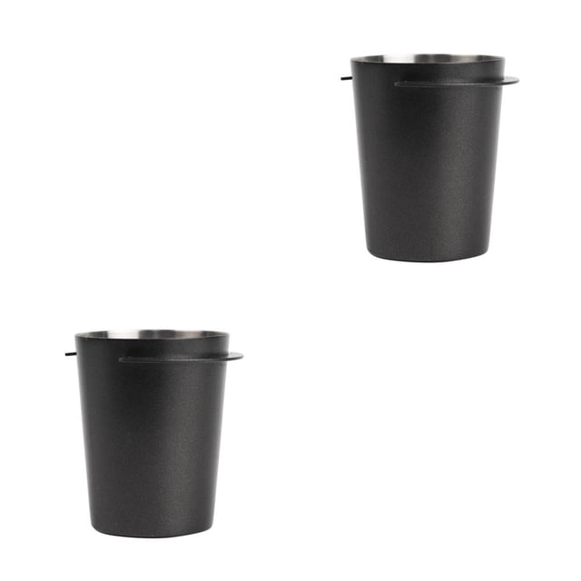 Billuyoard 2.08inch Dosing Cup Sniffing Mug Kitchen Resistant Press Powder Wear Negro 2Conjunto