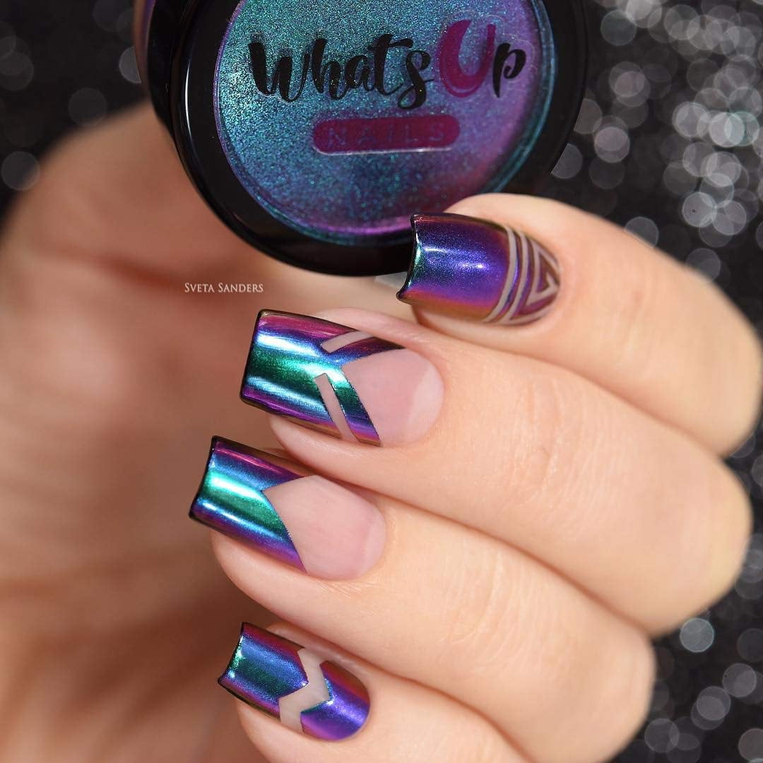 Whats Up Nails - Paradise Powder Magic Color Shifting Pigment with Multi Chrome Mirror Effect