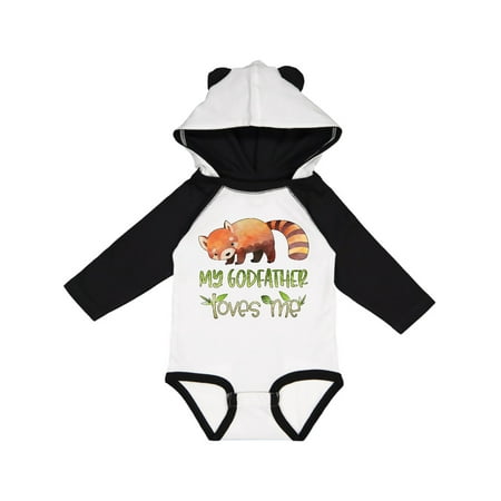 

Inktastic My Godfather Loves Me Cute Red Panda Gift Baby Boy or Baby Girl Long Sleeve Bodysuit