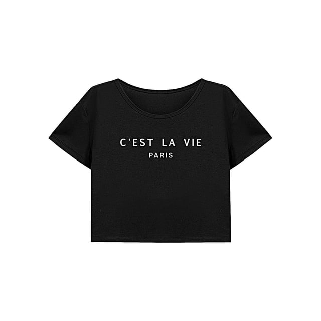 Camisa corta casual de verano con cuello redondo para mujer para oficina, compras, senderismo, viajes S