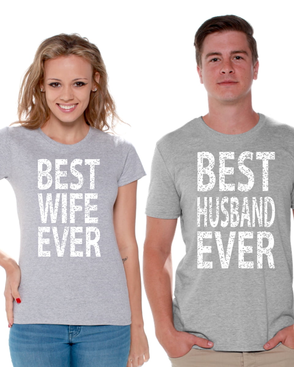 Hubby /& Wifey Matching Couples Vintage Shirts Set We Match