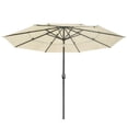 thumbnail image 2 of Yescom Parasol de Patio 10 Pi 3 Niveaux avec LED Solaire, Manivelle, Bouton d'Inclinaison Extérieur, 2 of 11