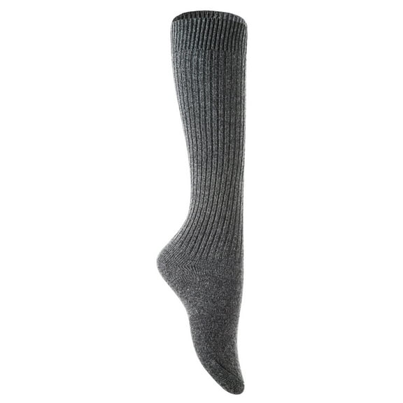 Lian LifeStyle Big Girl's 4 Pairs Knee High Knitted Wool Socks Stripped FS05 Size L/XL(Grey)