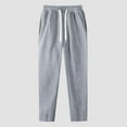 thumbnail image 4 of Mens Sweatpants Wide Staight Leg Pants Workout Elastic Waist Drawstring Trousers with Pockets Loose Lounge Jogger Pants, 4 of 7