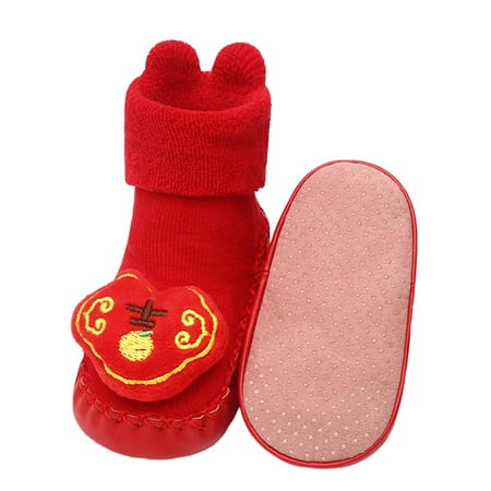

Qufokar Girls mas Dresses Size 6 Toddler Girl Shoe Children Toddler Shoes Autumn And Winter Boys And Girls Floor Socks Shoes Warm And Comfortable Chinese New Year Style Cartoon Animal