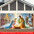 thumbnail image 5 of 1 PC, 2D Flat/ Flat art decorative banner decoration, Nutcracker design pattern, 157x71 inches (400x180cm), universal daily wall decoration, elegant daily garage door decoration, party banner, home k, 5 of 5