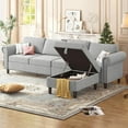 Mjkone Convertible Sectinal Couches with Ottoman,Reversible L Shaped