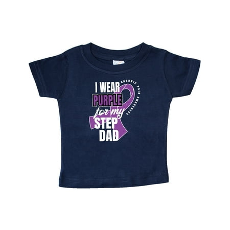 

Inktastic Chronic Pain I Wear Purple For My Step Dad Gift Baby Boy or Baby Girl T-Shirt