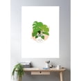 thumbnail image 2 of Cute Monstera Poster Wall Art, Modern Wall Decor For Living Room Bedroom, 16x24 UNFRAMED, 2 of 3