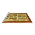 thumbnail image 2 of Ahgly Company Machine Washable Indoor Square Abstract Yellow Modern Area Rugs, 7' Square, 2 of 4