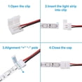 thumbnail image 4 of 24Pcs 8mm 2 Pin LED Strip Light Connector for 8 mm Wide Flexible SMD 3528 2835 Single Color LED Strip Lights Solderless, 4 of 7